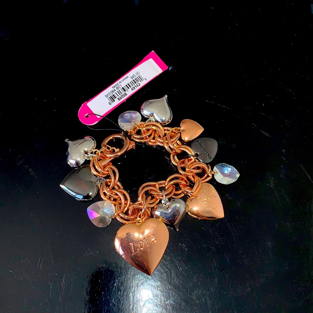NWT Betsey Johnson Locket Charm bracelet